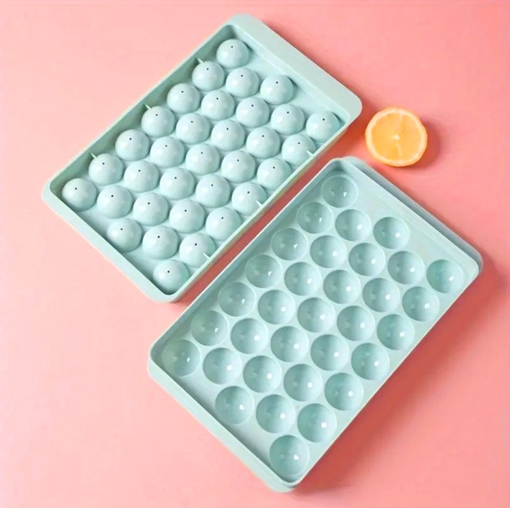 Ice Ball Mold with Lid, Blue (4)