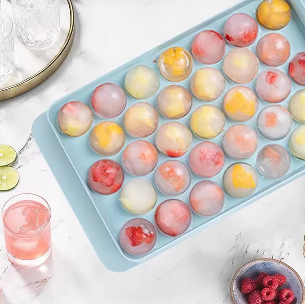 Ice Ball Mold with Lid, Blue (2)