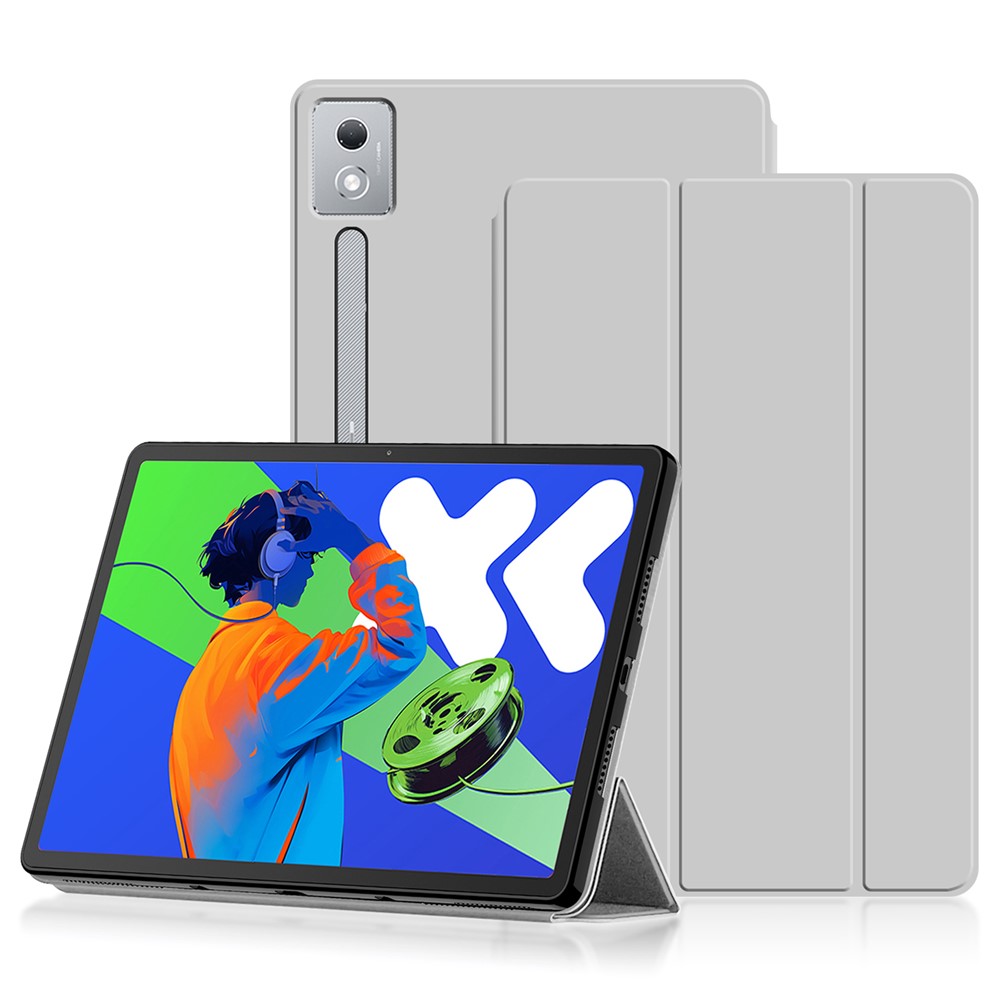 Lenovo Idea Tab Pro 12.7'' (TB-373FU) Trifold Stand Protective Cover Case, Gray