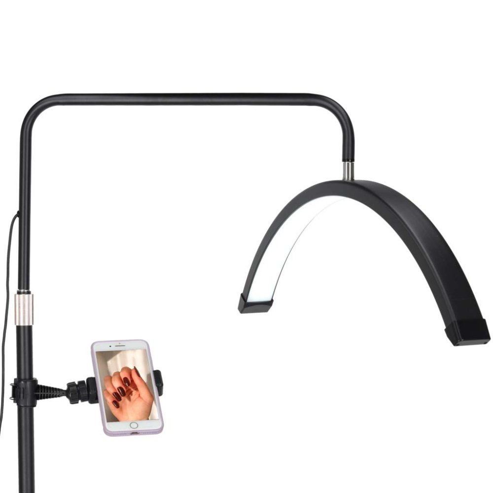 36W LED Arch Lamp for Eyelash Extensions, Adjustable Shadowless, Black (2)