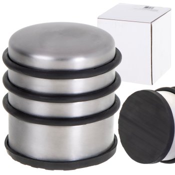 Heavy freestanding door stopper with rubber rings, 7.5 cm