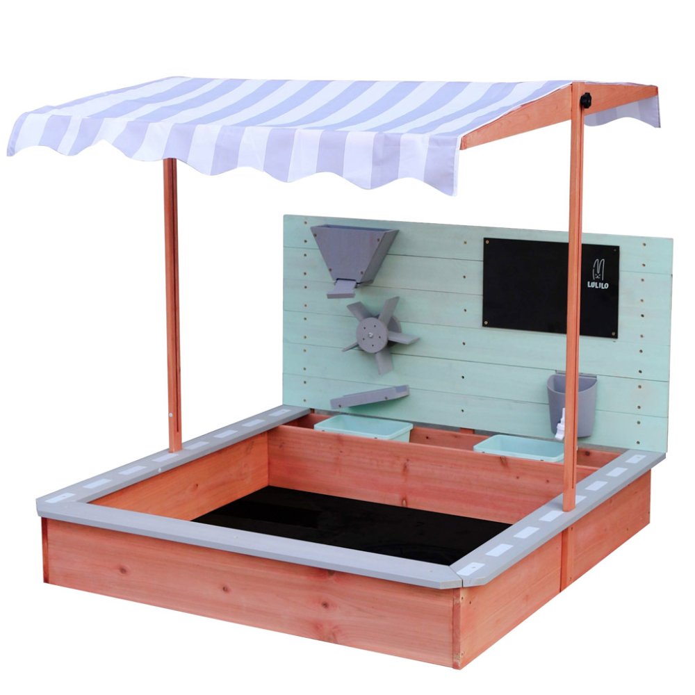 Kids Wooden Sandbox with Canopy LULILO Sablo 360° 120cm (3)