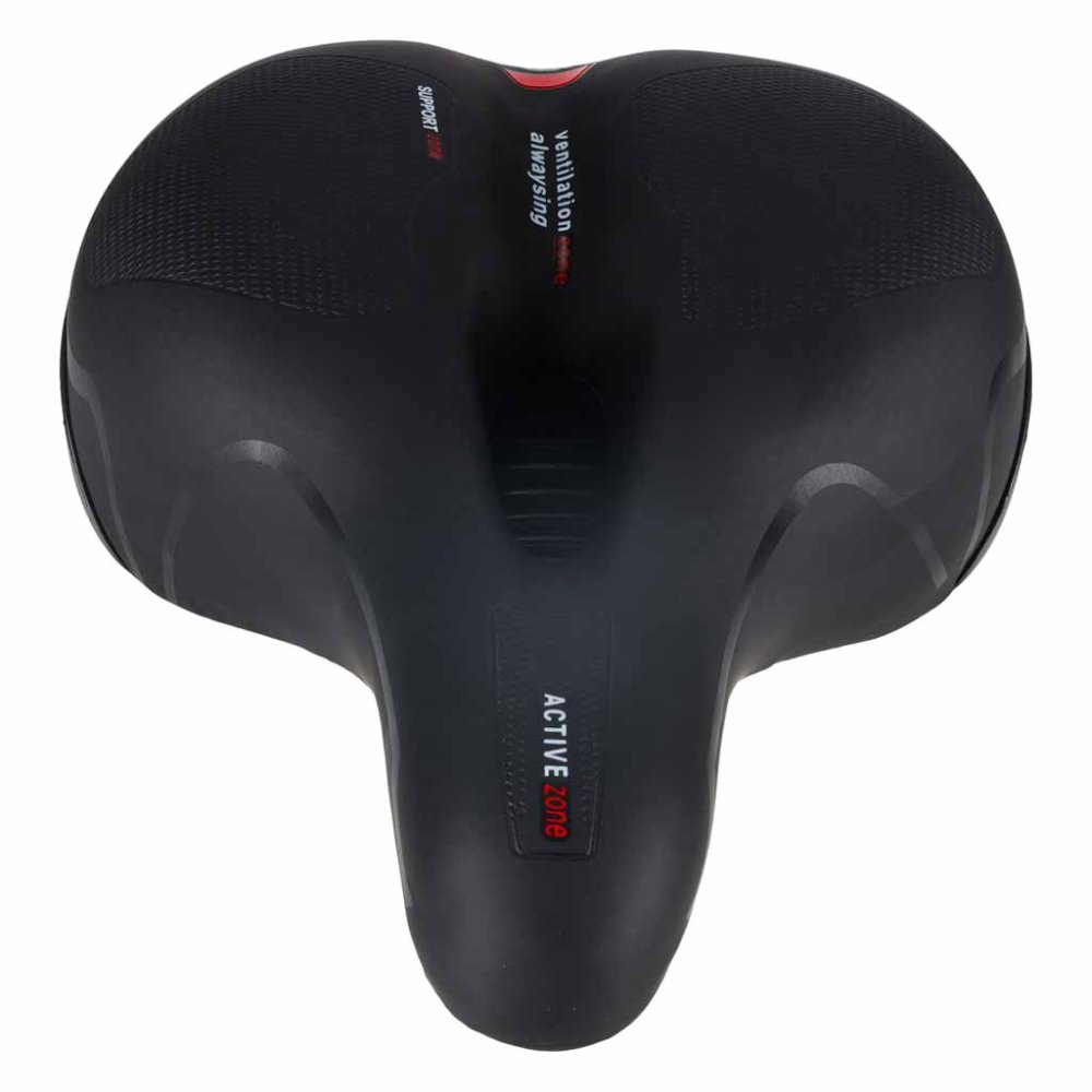 Comfortable Bike Seat with Foam Cushion and Safety Reflector, Black (2)
