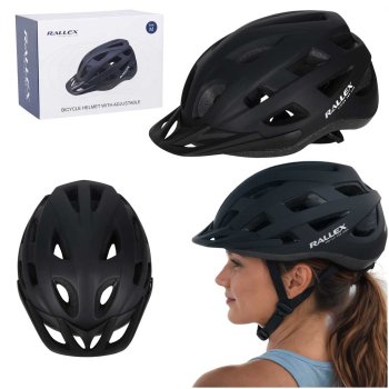RALLEX Adjustable Bike Helmet for Adults with Visor, Men & Women, M 54-58cm, Black