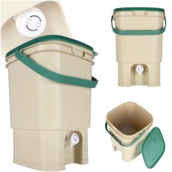 LUARO Indoor Kitchen Compost Bin for Food Waste 15L