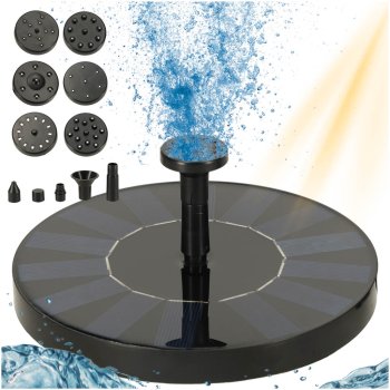 LUARO Solar Pond Fountain, Floating Garden Water Pump 16cm, Black