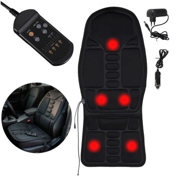 Heated Back Massager for Chair, Car Seat Cushion with 8 Massage Modes