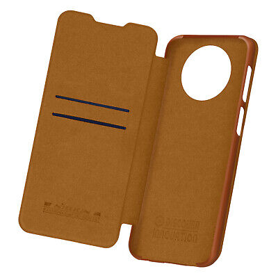 Xiaomi Redmi Note 9T Pro Nillkin Qin Leather Book Case Cover, Brown (1)