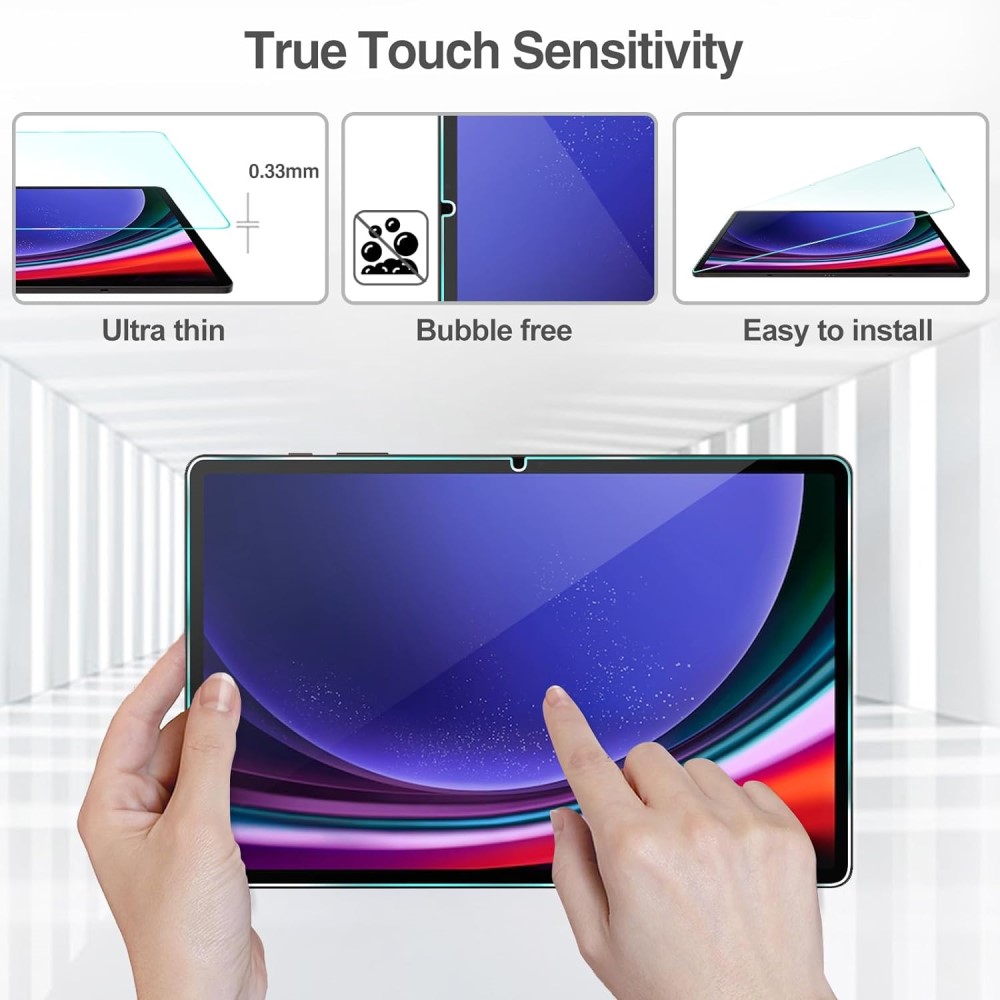 Samsung Galaxy Tab S9 FE+ Plus 12.4'' (SM-X610 / X616B) 9H Hardness 0.3mm Tempered Glass Screen Protector (1)