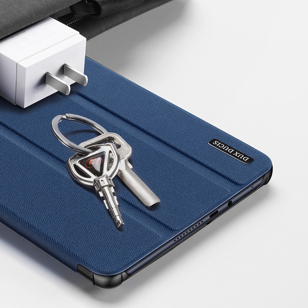 Huawei MatePad T 10s (AGS3-L09, AGS3-W09) DUX DUCIS Tri-fold Stand PU Leather Tablet Cover Case, Blue (3)