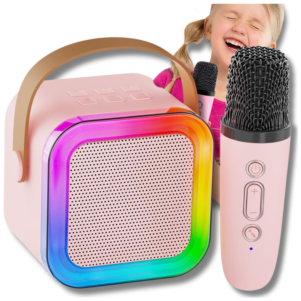 Portable Wireless Bluetooth Karaoke Speaker with Microphone USB RGB