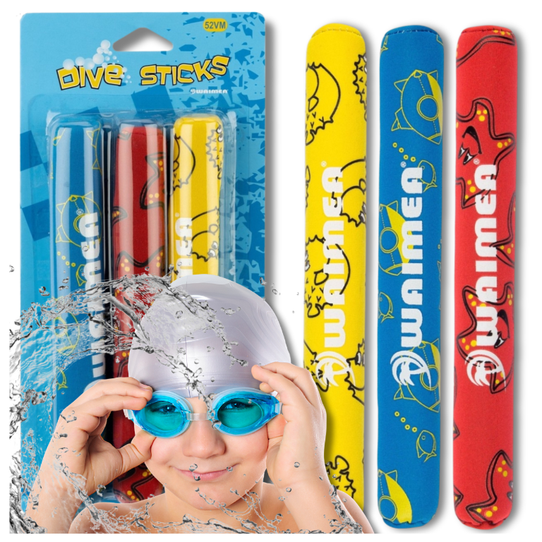 WAIMEA Diving Sticks Learn to Swim Pool Toys for Kids, 3 Pack