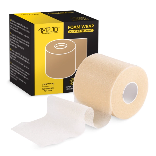 4FIZJO Foam Underwrap for Rigid Sports Taping 27 m x 7 cm, Beige