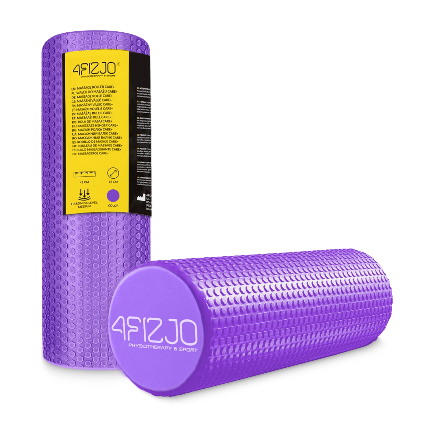 Trigger Point Massage Roller with Nubs CARE+ 45 cm, purple