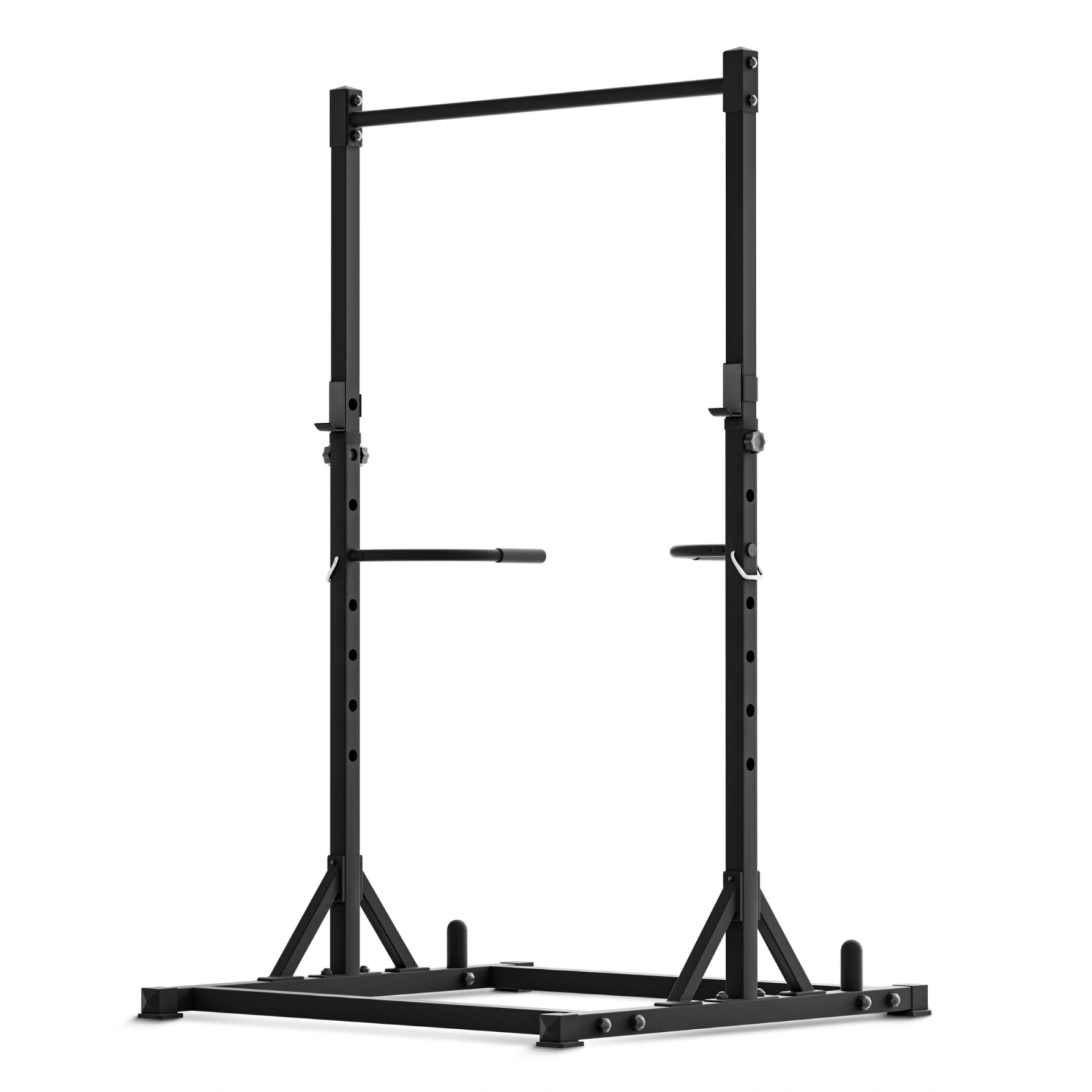 Power Tower Pull Up Bar and Dip Station with Squat Rack 4FIZJO, black