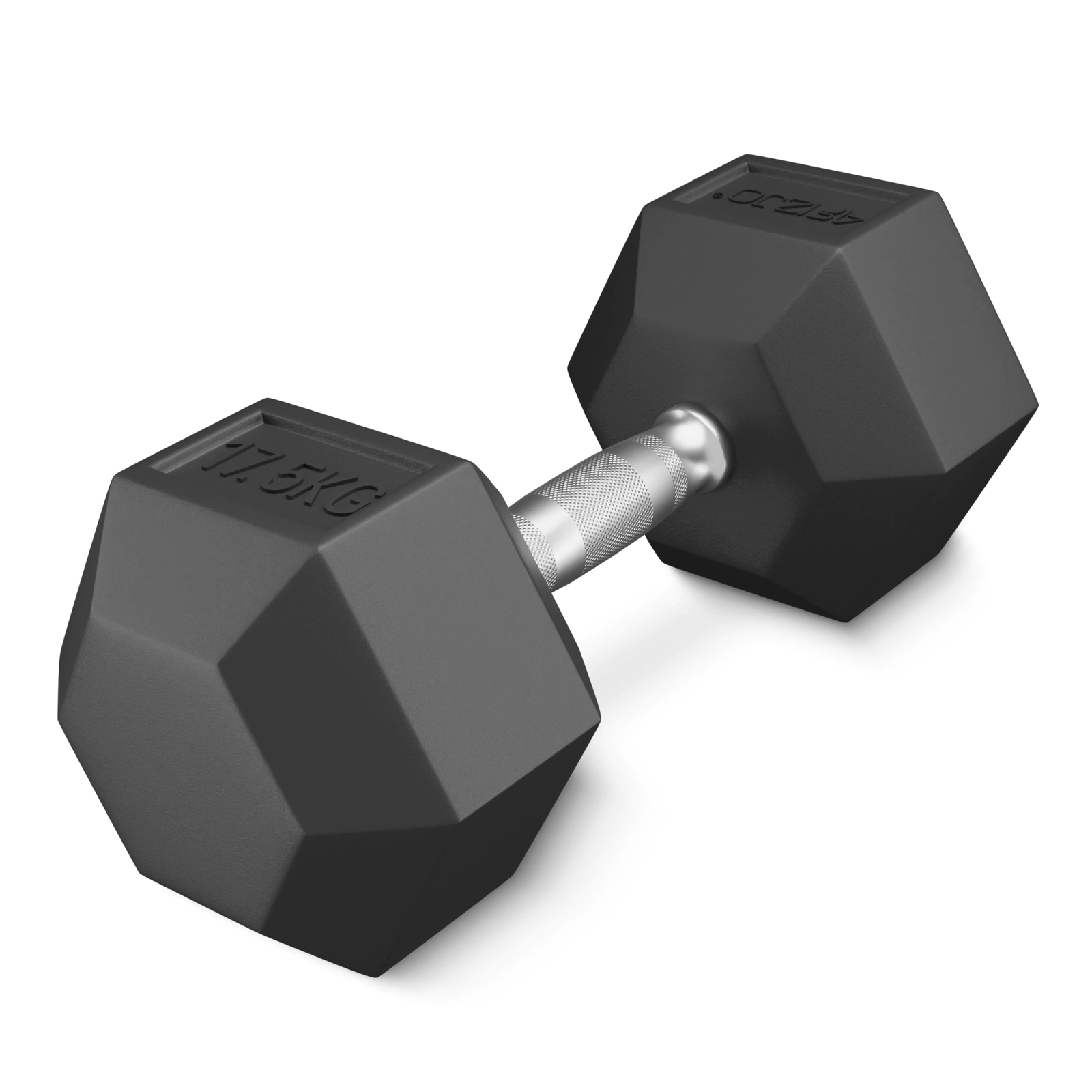 Hex Steel Dumbbell 4FIZJO 17.5 kg, black