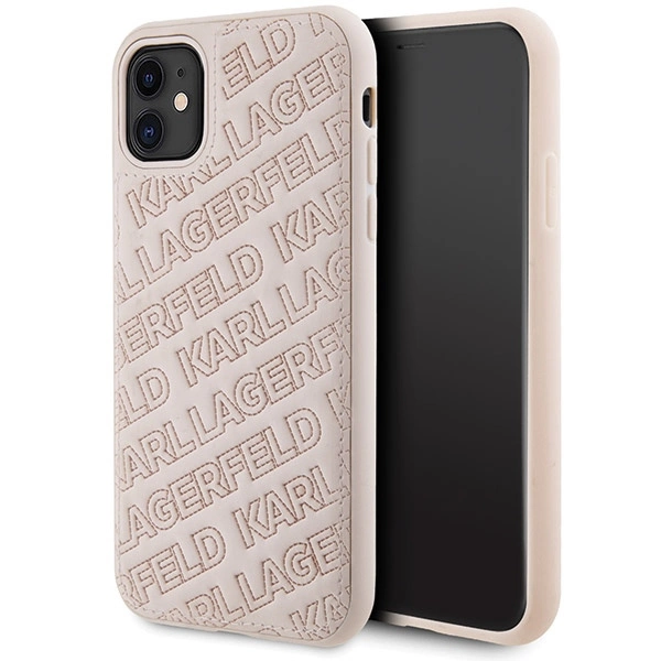 Apple iPhone 11 6.1'' Karl Lagerfeld Quilted K Pattern Cover Case, Pink