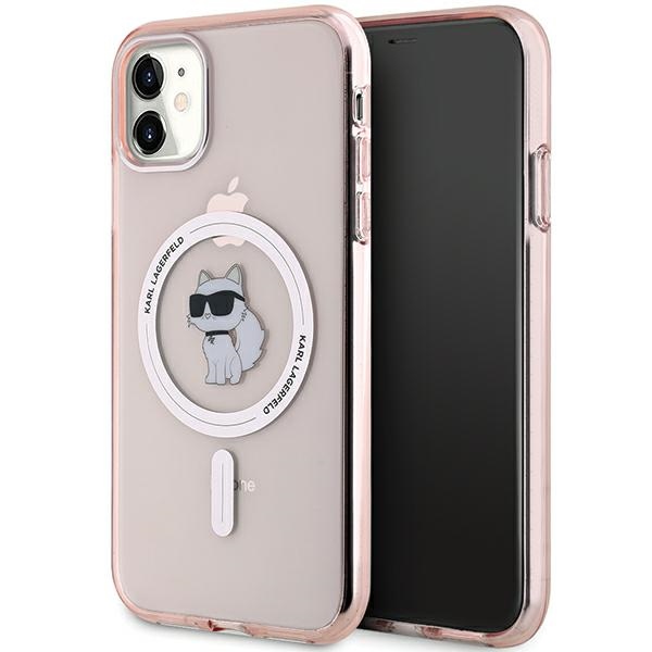 Apple iPhone 11 6.1'' Karl Lagerfeld IML Choupette MagSafe Cover Case, Pink