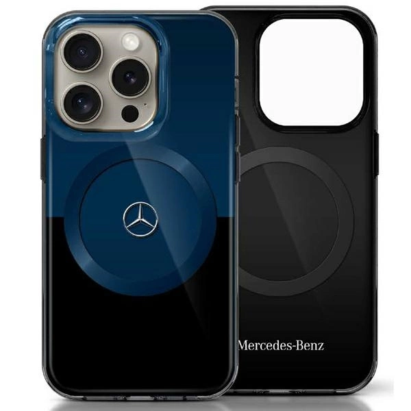 Mercedes MEHMP16X23HBIKV iPhone 16 Pro Max 6.9" black blue/black blue hardcase MB Double Layer BiColor MagSafe