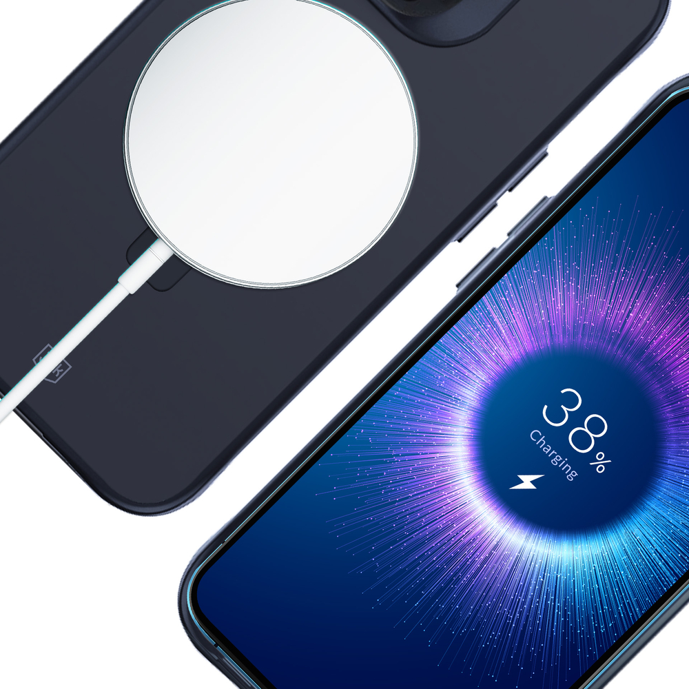 3mk Smoke Case Mag&Stand for Apple iPhone 15 pro max - black