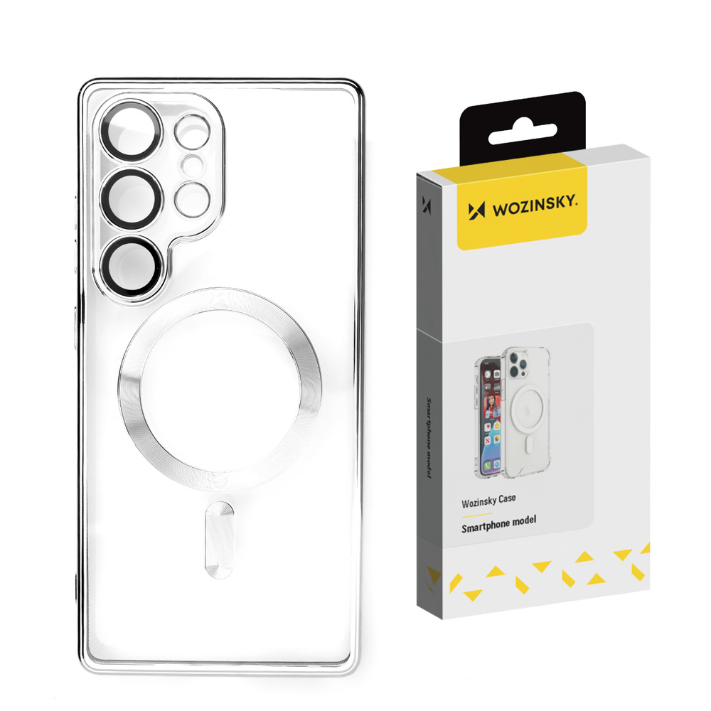 Wozinsky Electroplated Magsafe Phone Case Cover Samsung Galaxy S24 FE - silver