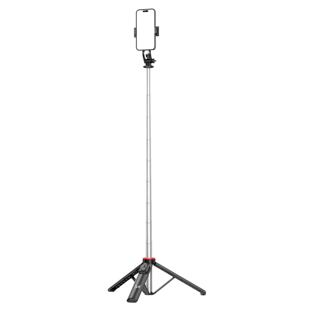 Selfie stick WC1Y3S telescopic tripod 1.3m with phone holder - black
