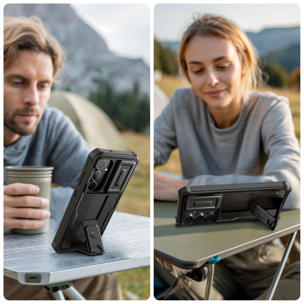 Tech-Protect Kevlar Cam+ Phone Case Cover Samsung Galaxy S25 FE - Black (1)