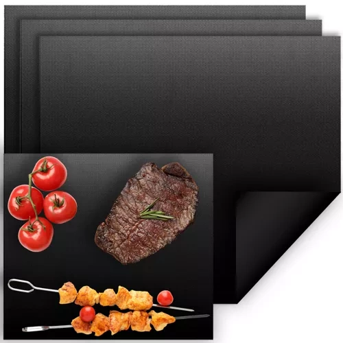 Non-Stick BBQ Grill Mat Set of 3 Reusable 23470