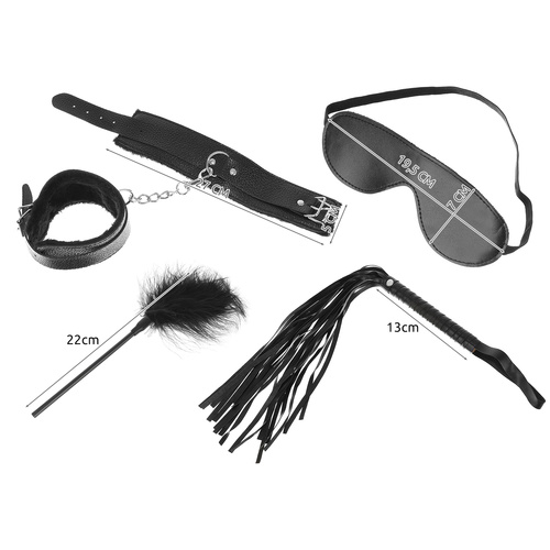 Erotic Bondage Kit for Couples MALATEC, 10-Piece Set, Black 23431 (1)