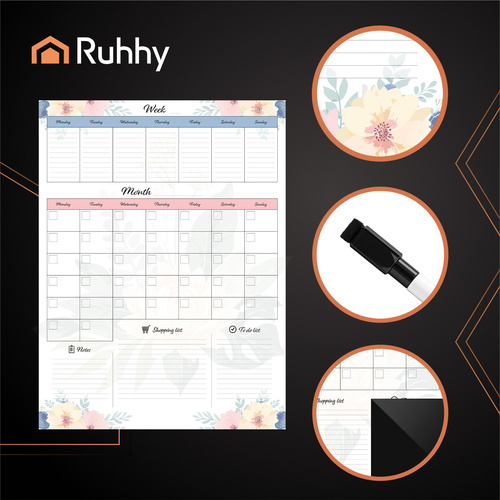 Ruhhy Magnetic Dry Erase Planner for Fridge 26716, 60x45 cm (3)