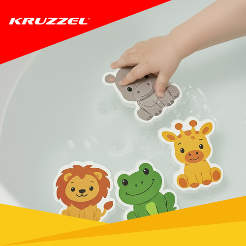 Kruzzel Foam Animal Bath Toys with Mesh Organizer 26600 (2)