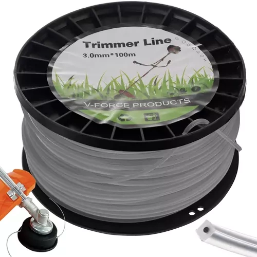 Reinforced Square Trimmer Line 3mm 100m Bigstring 21025