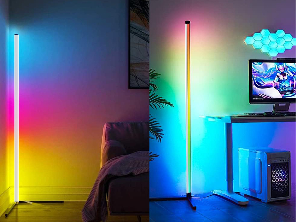 RGB LED Corner Floor Standing Lamp Lightning, 1m (1)