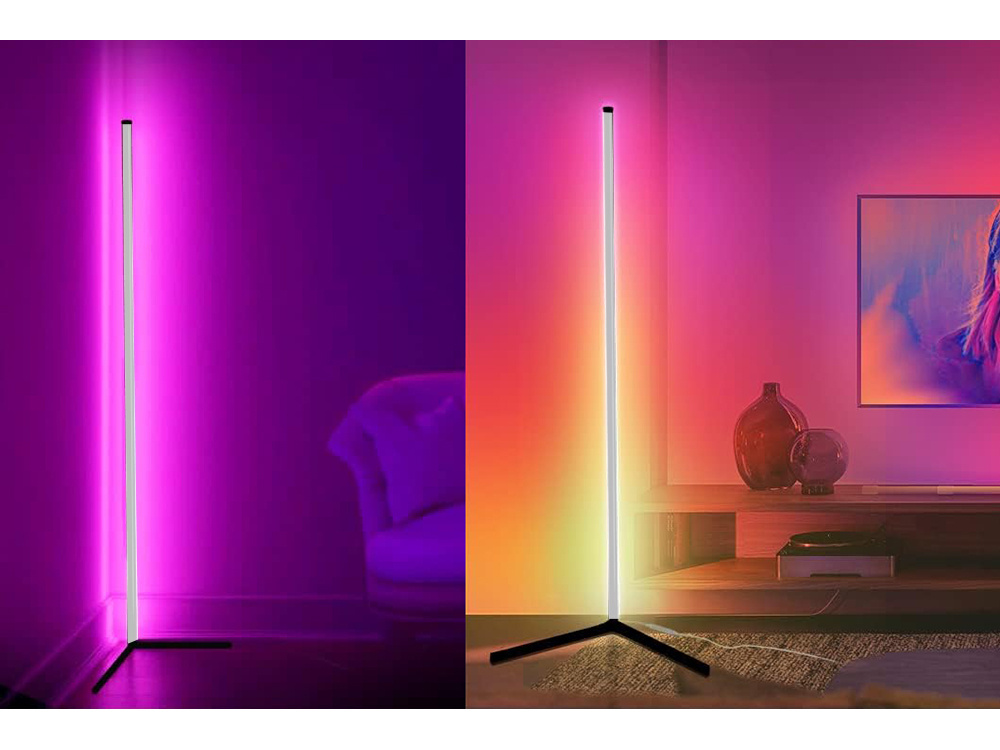 RGB LED Corner Floor Standing Lamp Lightning, 1m (2)