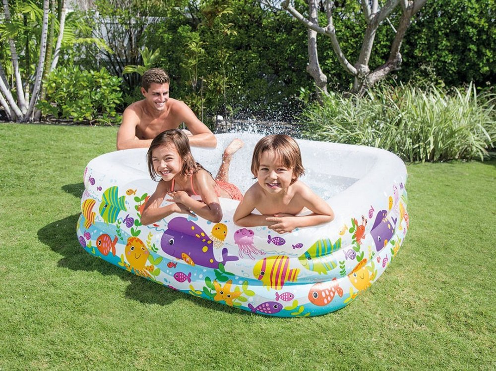 INTEX Aquarium Inflatable Kids Pool 159 x 159 x 50 cm 57471 (0)