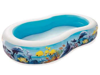 Inflatable Family Pool Fish Design 262 x 157 x 46 cm Bestway 54118