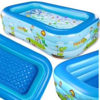 Inflatable Kids Pool, 165x110 cm