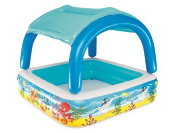 Bestway 52192 Kids Paddling Pool with Sun Shade 140 x 140 cm