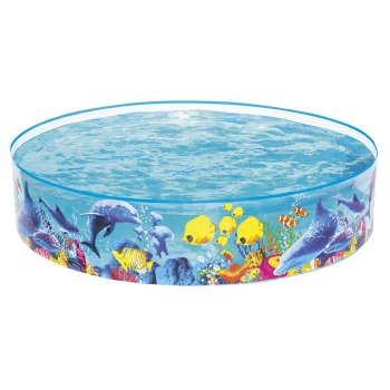 Bestway 55030 Fill & Rise Paddling Pool for Kids, 183x38cm
