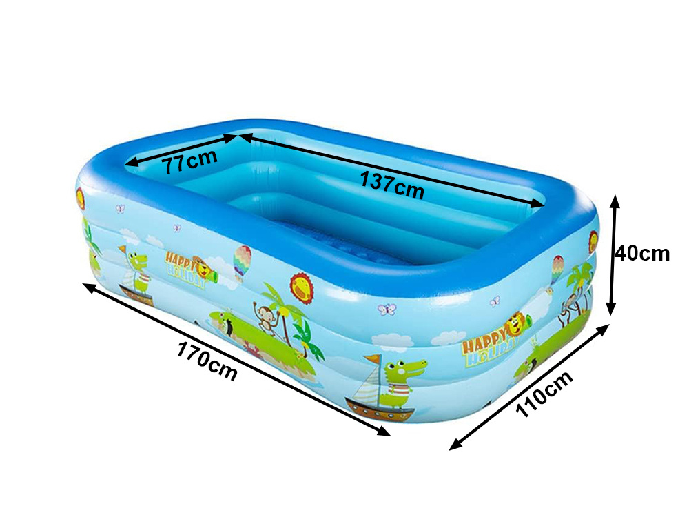 Inflatable Kids Pool, 165x110 cm (0)