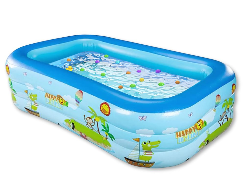 Inflatable Kids Pool, 165x110 cm (1)