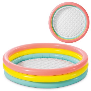 INTEX 3-Ring Inflatable Paddling Pool 114 x 25 cm 57412, Rainbow