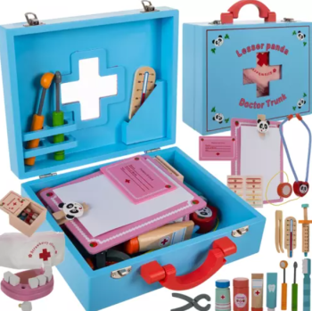 Pretend Play Wooden Doctor Kit for Kids
