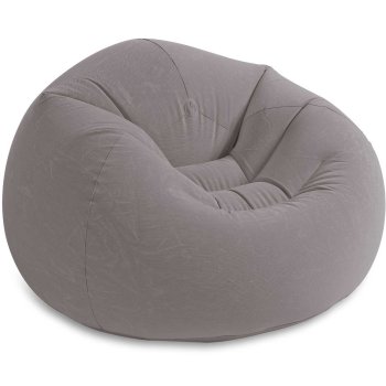 Inflatable lounge chair pouf INTEX 68579, grey