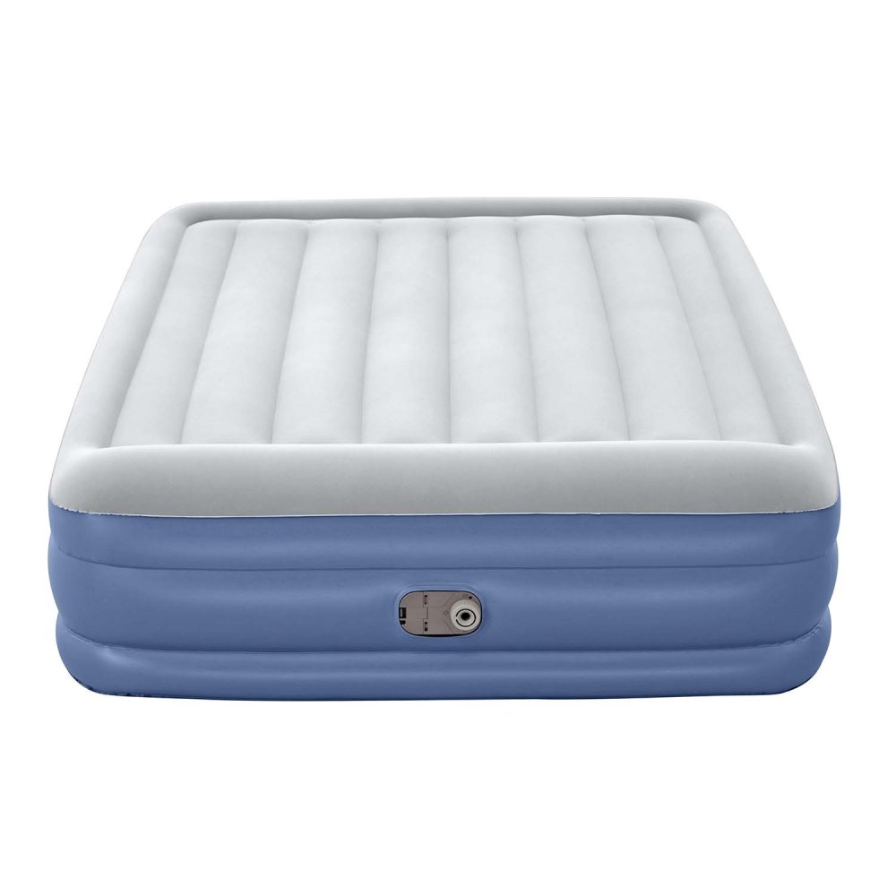 Bestway Queen Air Mattress with Built-in Pump 18" Raised Inflatable Bed 67630 (0)