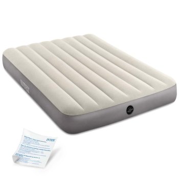 INTEX 64102 Full Size Air Mattress Inflatable Guest Bed 191x137 cm, beige