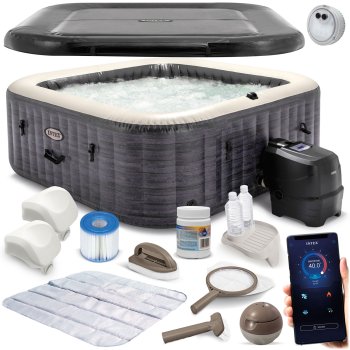 Inflatable SPA with Hydromassage for 4 People Intex 28450, Chlorine Generator