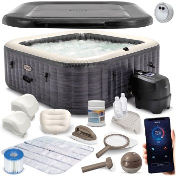 Inflatable SPA with hydromassage for 6 people Intex 28452, LED, app control
