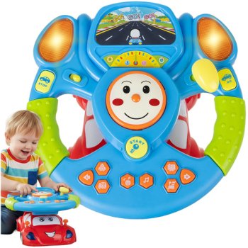 Interactive Steering Wheel for Kids 26513 Musical Toy with LED Lights and Projector