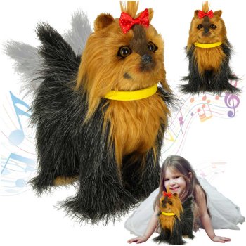 Interactive Yorkie Toy Dog that Walks, Barks, and Reacts to Touch